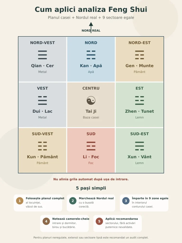 cum aplici feng shui sectoarele casei